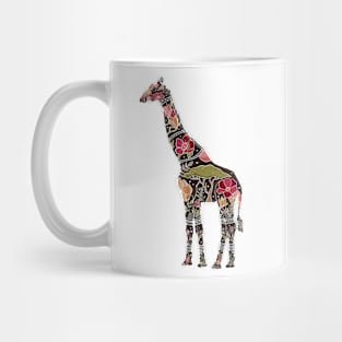 Floral Giraffe Silhouette - Boho Mug